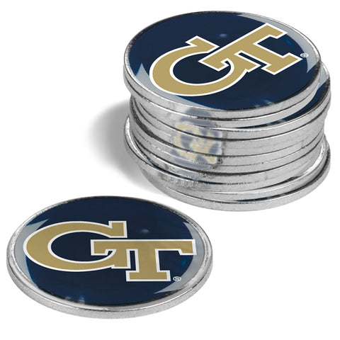 Georgia Tech Yellow Jackets Golf Ball Markers 12 pack