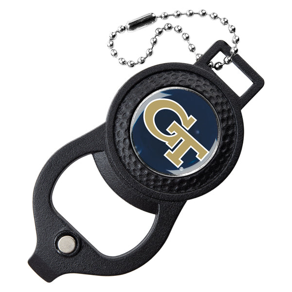 Georgia Tech Yellow Jackets Golf Bag Tag with Ball Marker Black