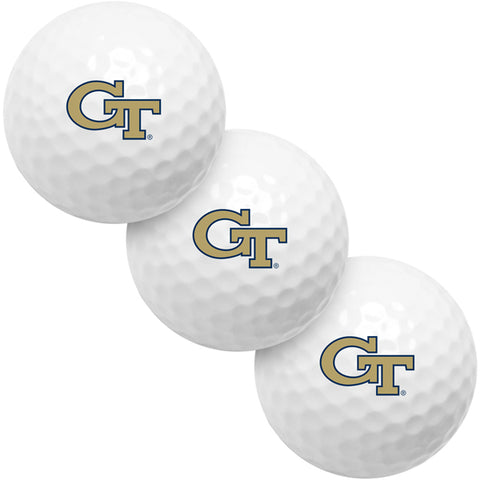 Georgia Tech Yellow Jackets 3 Golf Ball Gift Pack 2-Piece Golf Balls