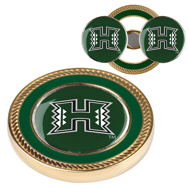 Hawaii Warriors Challenge Coin with 2 Golf Ball Markers