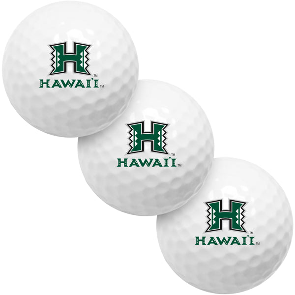 Hawaii Warriors 3 Golf Ball Gift Pack 2-Piece Golf Balls