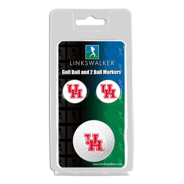 Houston Cougars - Golf Ball and 2 Ball Marker Pack