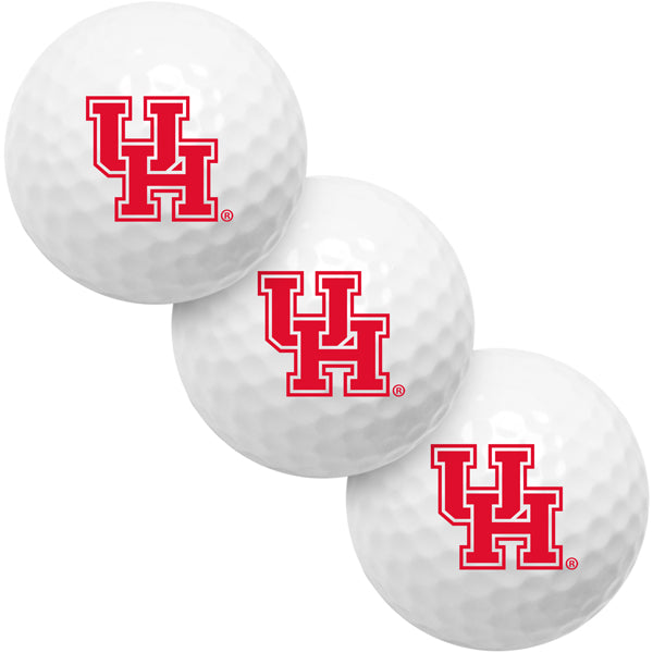 Houston Cougars 3 Golf Ball Gift Pack 2-Piece Golf Balls