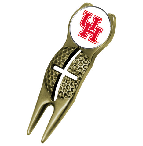 Houston Cougars - Crosshairs Divot Tool  -  Gold