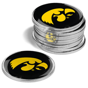 Iowa Hawkeyes Golf Ball Markers 12 pack