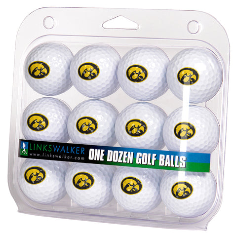 Iowa Hawkeyes 1 Dozen 3-Piece Golf Ball Pack