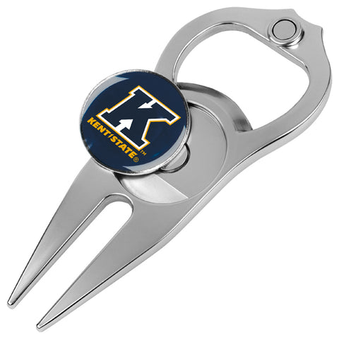 Kent State Golden Flashes Hat Trick 5-in-1 Golf Divot Repair Tool
