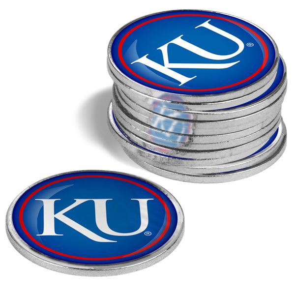 Kansas Jayhawk - 12 Pack Ball Markers