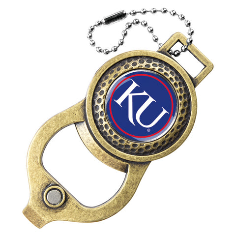 Kansas Jayhawk Golf Bag Tag with Ball Marker