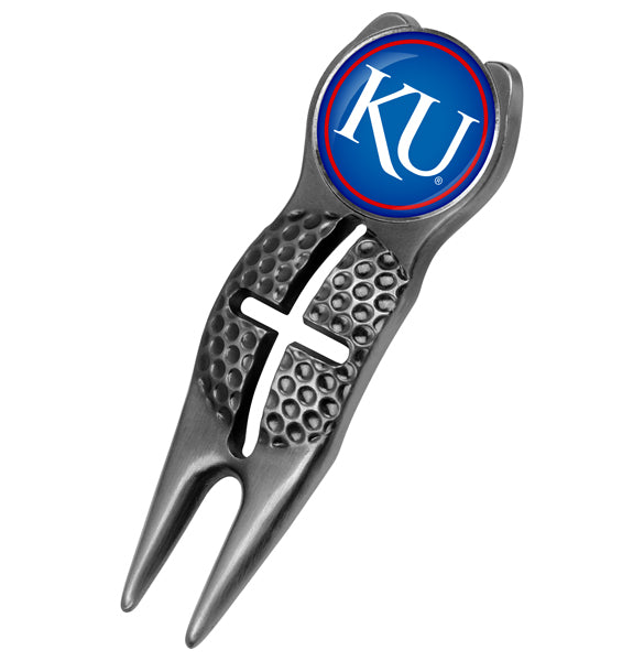 Kansas Jayhawk - Crosshairs Divot Tool  -  Black