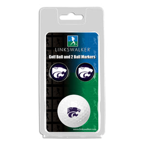 Kansas State Wildcats - Golf Ball and 2 Ball Marker Pack