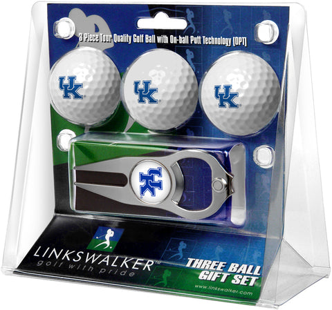 Kentucky Wildcats - 3 Ball Gift Pack with Hat Trick Divot Tool