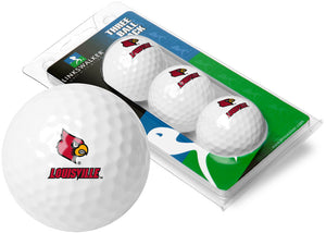 Louisville Cardinals 3 Golf Ball Gift Pack 2-Piece Golf Balls