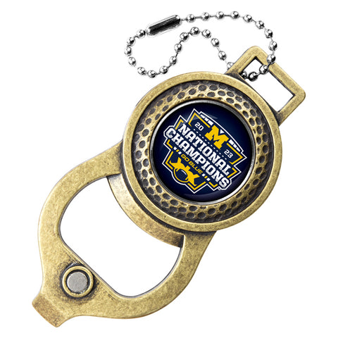 Michigan Wolverines 2023 Champions Golf Bag Tag with Ball Marker
