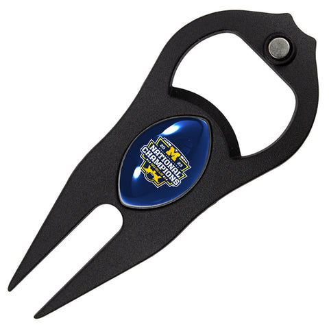 Michigan Wolverines 2023 Champions Hat Trick Football Divot Tool Made in USA