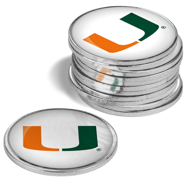 Miami Hurricanes - 12 Pack Ball Markers