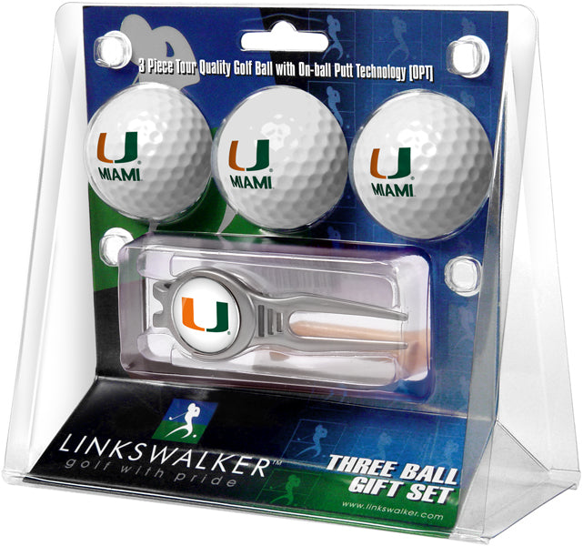 Miami Hurricanes - Kool Tool 3 Ball Gift Pack