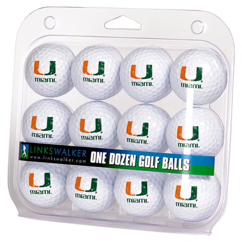 Miami Hurricanes Golf Balls 1 Dozen 2-Piece Regulation Size Balls
