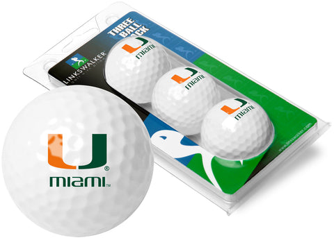 Miami Hurricanes - 3 Golf Ball Sleeve