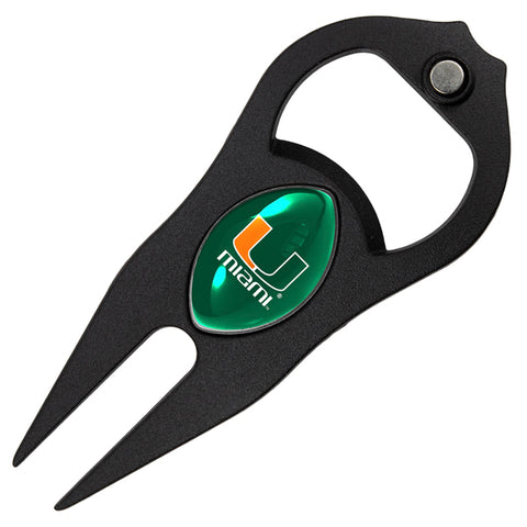 Miami Hurricanes Hat Trick Football Divot Tool Made in USA