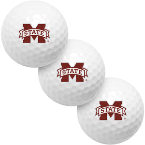 Mississippi State Bulldogs 3 Golf Ball Gift Pack 2-Piece Golf Balls