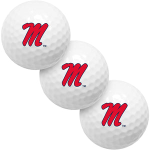 Mississippi Rebels - Ole Miss 3 Golf Ball Gift Pack 2-Piece Golf Balls