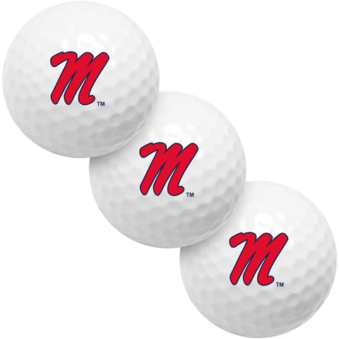 Mississippi Rebels - Ole Miss 3 Golf Ball Gift Pack 2-Piece Golf Balls