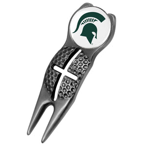 Michigan State Spartans - Crosshairs Divot Tool  -  Black