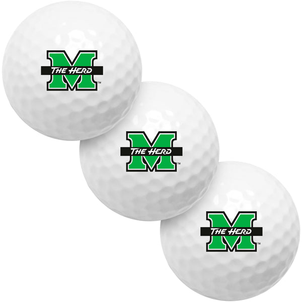 Marshall University Thundering Herd - 3 Golf Ball Sleeve
