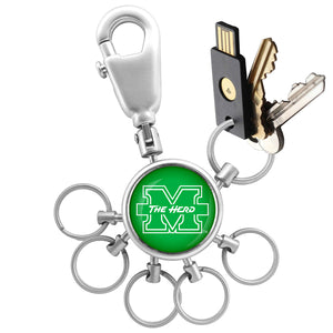 Marshall University Thundering Herd Collegiate Valet Keychain with 6 Keyrings