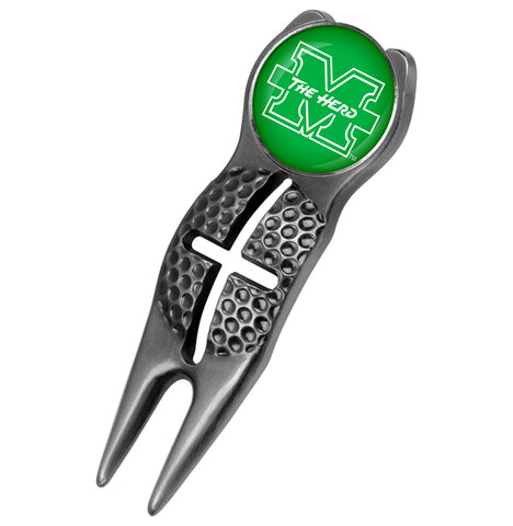 Marshall University Thundering Herd - Crosshairs Divot Tool  -  Black
