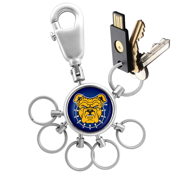 North Carolina A&T Aggies Collegiate Valet Keychain with 6 Keyrings