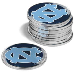 North Carolina Tar Heels Golf Ball Markers 12 pack