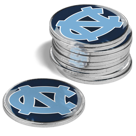 North Carolina Tar Heels Golf Ball Markers 12 pack