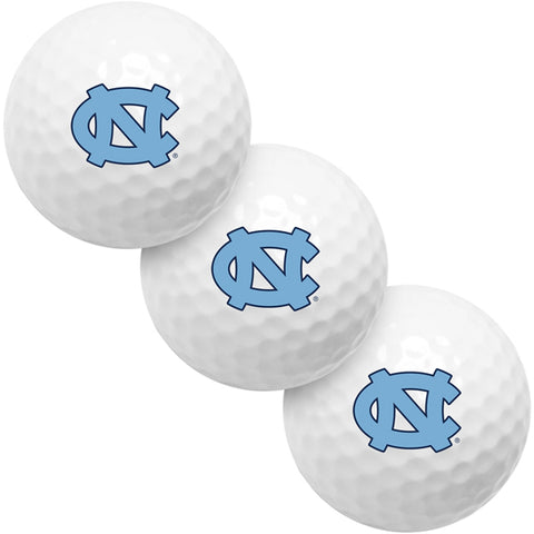 North Carolina Tar Heels 3 Golf Ball Gift Pack 2-Piece Golf Balls