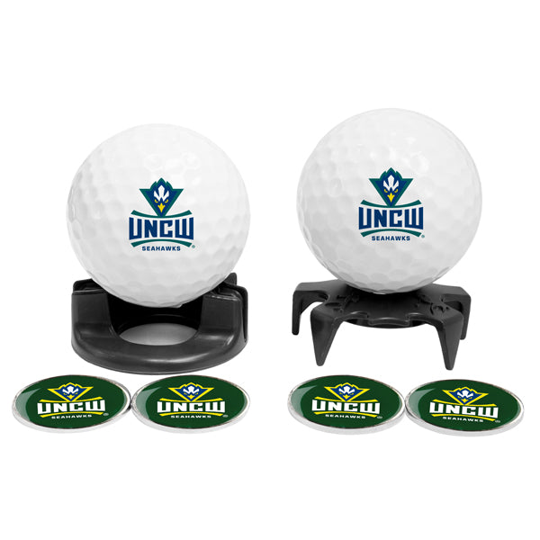 DisplayNest NCAA Golf Ball Gift Pack - UNC Wilmington Seahawks