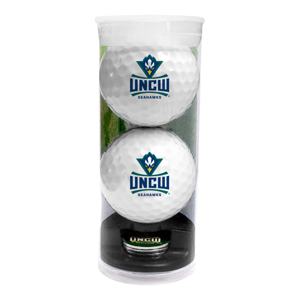 DisplayNest NCAA Golf Ball Gift Pack - UNC Wilmington Seahawks
