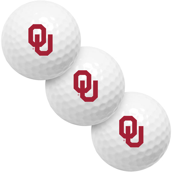 Oklahoma Sooners 3 Golf Ball Gift Pack 2-Piece Golf Balls
