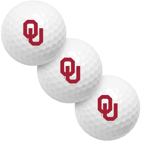 Oklahoma Sooners 3 Golf Ball Gift Pack 2-Piece Golf Balls