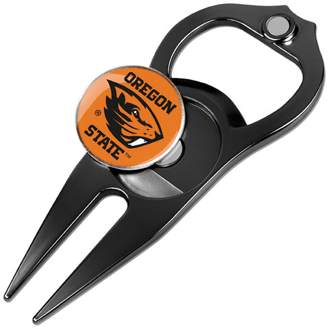 Oregon State Beavers Hat Trick 5-in-1 Golf Divot Repair Tool Black