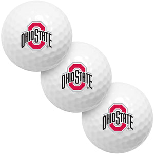 Ohio State Buckeyes 3 Golf Ball Gift Pack 2-Piece Golf Balls