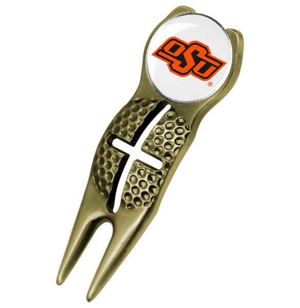 Oklahoma State Cowboys - Crosshairs Divot Tool  -  Gold