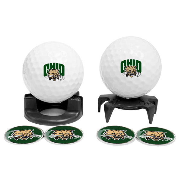 DisplayNest NCAA Golf Ball Gift Pack - Ohio Bobcats