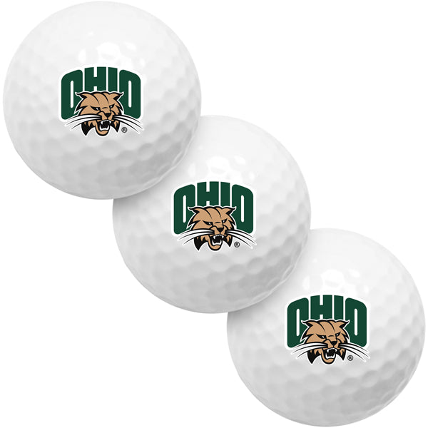 Ohio University Bobcats 3 Golf Ball Gift Pack 2-Piece Golf Balls