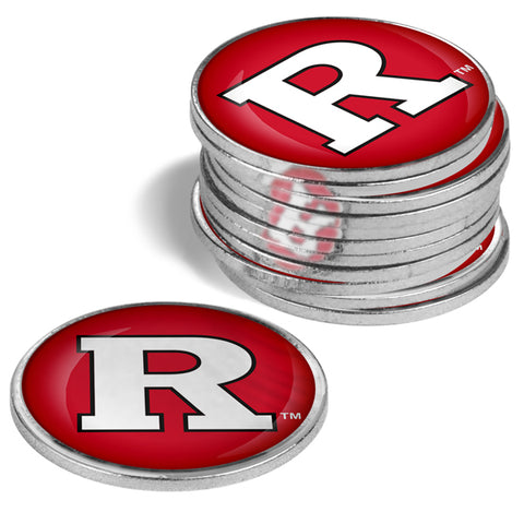 Rutgers Scarlet Knights Golf Ball Markers 12 pack
