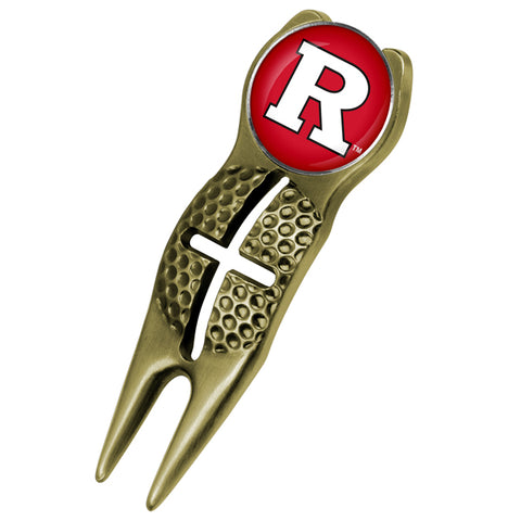 Rutgers Scarlet Knights - Crosshairs Divot Tool  -  Gold