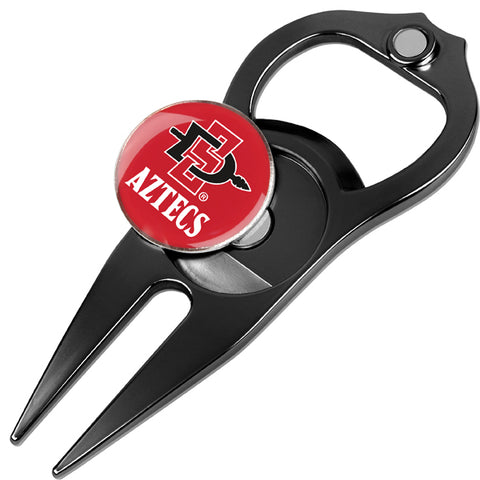San Diego State Aztecs Hat Trick 5-in-1 Golf Divot Repair Tool Black