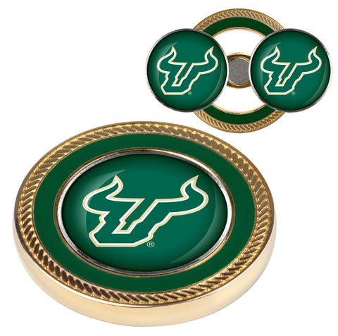 South Florida Bulls Challenge Coin with 2 Golf Ball Markers