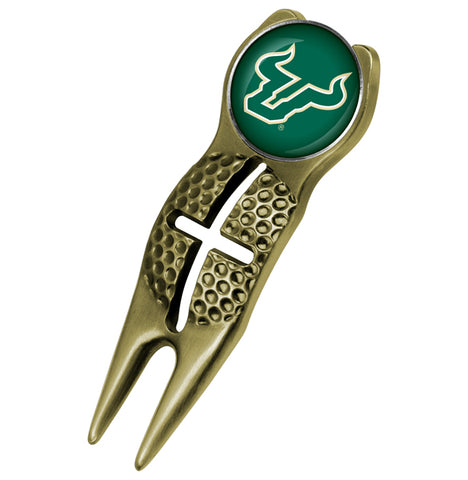 South Florida Bulls - Crosshairs Divot Tool  -  Gold