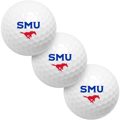Southern Methodist Mustangs 3 Golf Ball Gift Pack 2-Piece Golf Balls